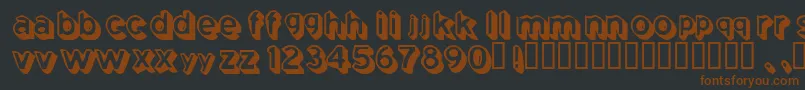 Comingsoon-fontti – ruskeat fontit mustalla taustalla