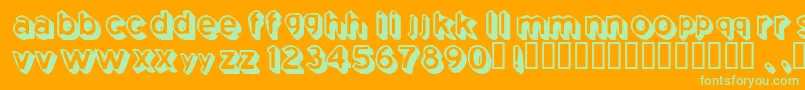 Comingsoon Font – Green Fonts on Orange Background