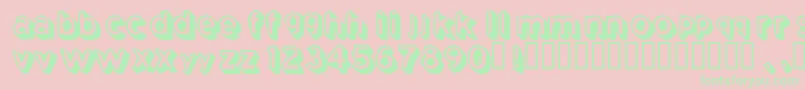 Comingsoon Font – Green Fonts on Pink Background