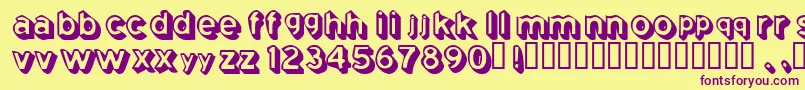 Comingsoon Font – Purple Fonts on Yellow Background