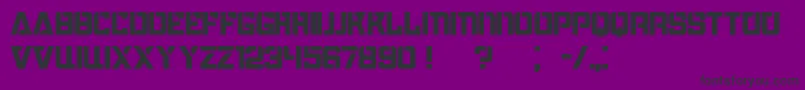 Bombardment Font – Black Fonts on Purple Background