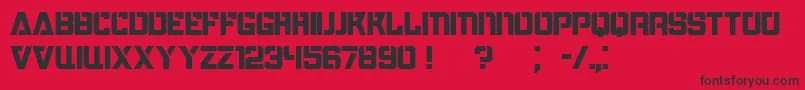 Bombardment Font – Black Fonts on Red Background