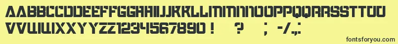 Bombardment Font – Black Fonts on Yellow Background