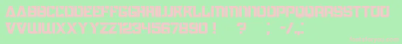 Bombardment Font – Pink Fonts on Green Background