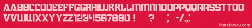 Bombardment Font – Pink Fonts on Red Background