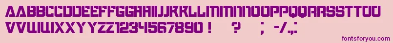 Bombardment Font – Purple Fonts on Pink Background