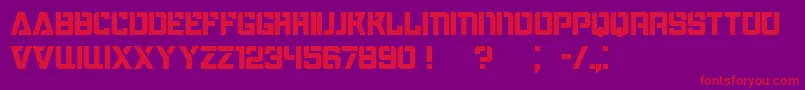 Bombardment Font – Red Fonts on Purple Background