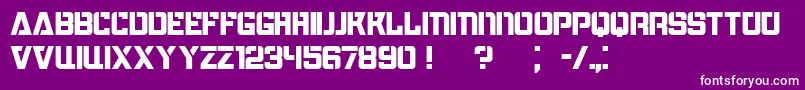 Bombardment Font – White Fonts on Purple Background