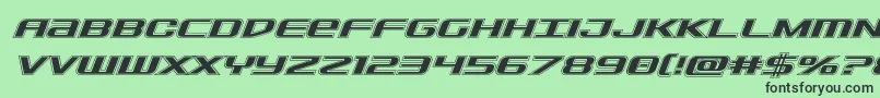 Sdfacadital Font – Black Fonts on Green Background