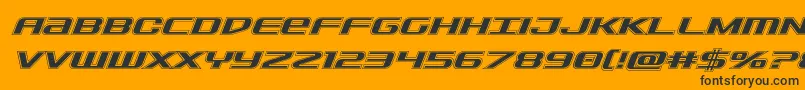 Sdfacadital Font – Black Fonts on Orange Background