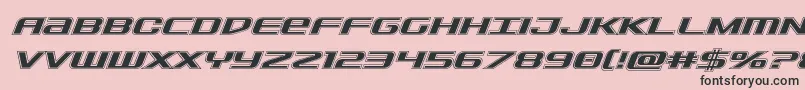 フォントSdfacadital – ピンクの背景に黒い文字