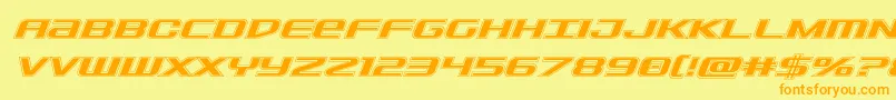 Sdfacadital Font – Orange Fonts on Yellow Background