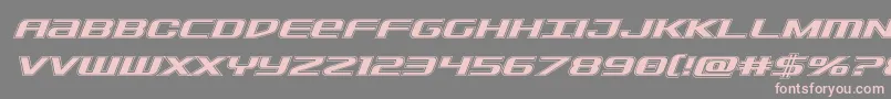 フォントSdfacadital – 灰色の背景にピンクのフォント