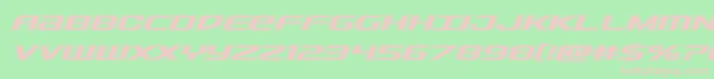 フォントSdfacadital – 緑の背景にピンクのフォント