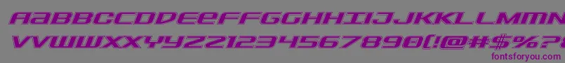 フォントSdfacadital – 紫色のフォント、灰色の背景