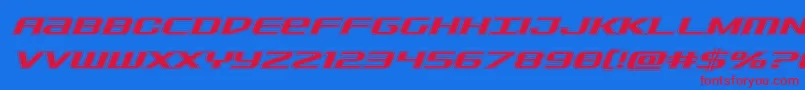 Шрифт Sdfacadital – красные шрифты на синем фоне