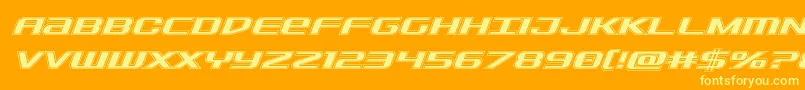 フォントSdfacadital – オレンジの背景に黄色の文字