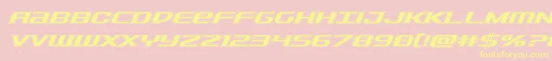 Sdfacadital-fontti – keltaiset fontit vaaleanpunaisella taustalla
