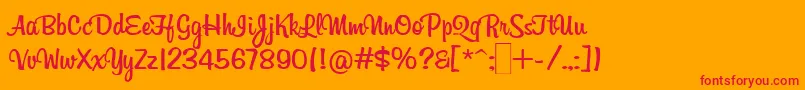 Billabong Font – Red Fonts on Orange Background