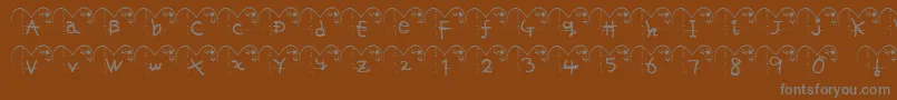 HaFont Font – Gray Fonts on Brown Background