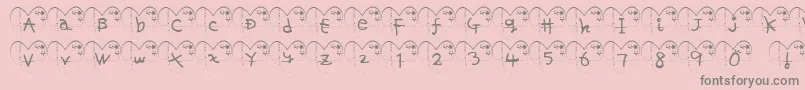 HaFont-Schriftart – Graue Schriften auf rosa Hintergrund