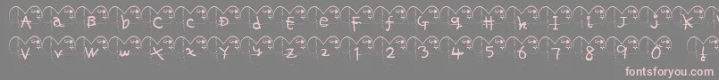 HaFont Font – Pink Fonts on Gray Background