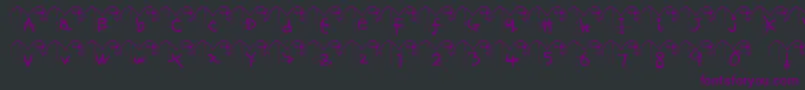 Шрифт HaFont – фиолетовые шрифты на чёрном фоне