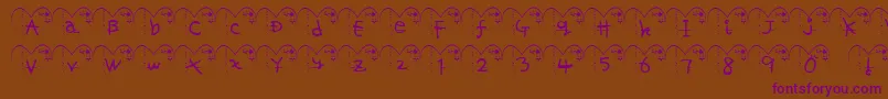 HaFont Font – Purple Fonts on Brown Background