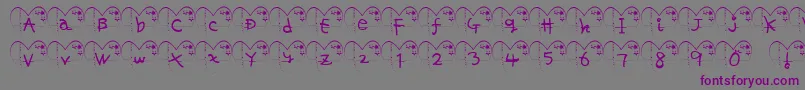 HaFont-fontti – violetit fontit harmaalla taustalla