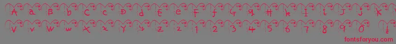 HaFont Font – Red Fonts on Gray Background