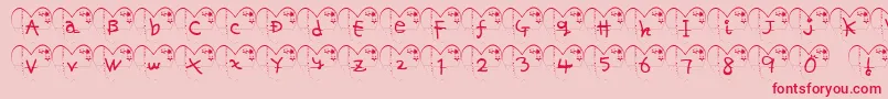 HaFont Font – Red Fonts on Pink Background
