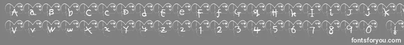 HaFont-fontti – valkoiset fontit harmaalla taustalla