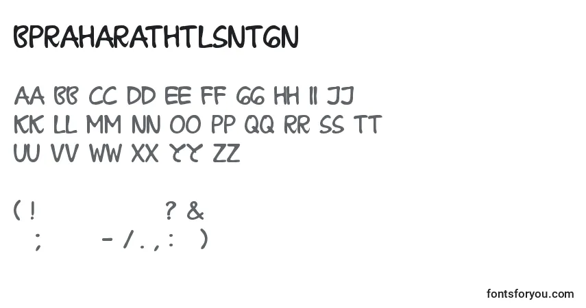 Fuente BPraharaThTlsnTgn - alfabeto, números, caracteres especiales