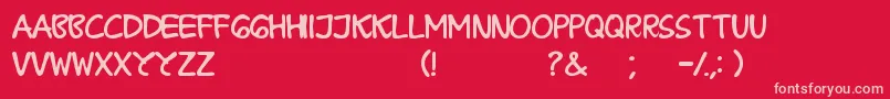 BPraharaThTlsnTgn Font – Pink Fonts on Red Background