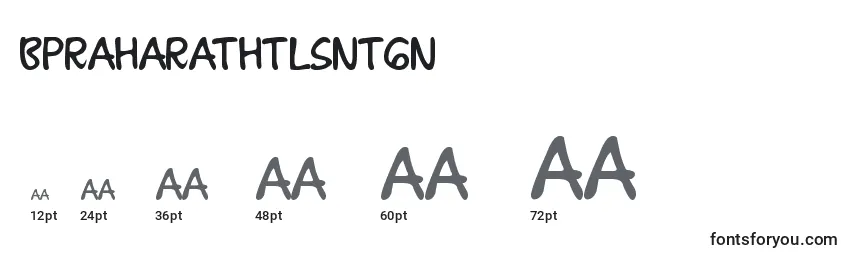 BPraharaThTlsnTgn Font Sizes