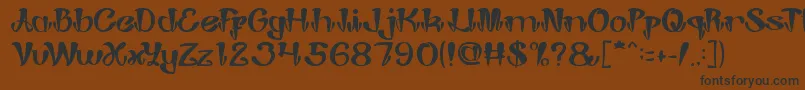 JokerShoes Font – Black Fonts on Brown Background