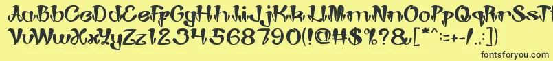 JokerShoes Font – Black Fonts on Yellow Background