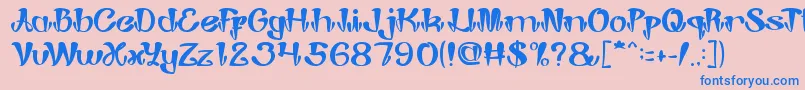 JokerShoes Font – Blue Fonts on Pink Background