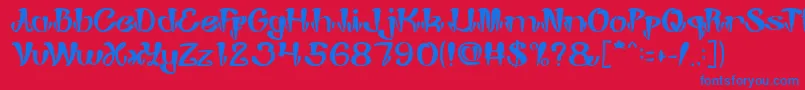 JokerShoes Font – Blue Fonts on Red Background