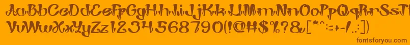 JokerShoes Font – Brown Fonts on Orange Background