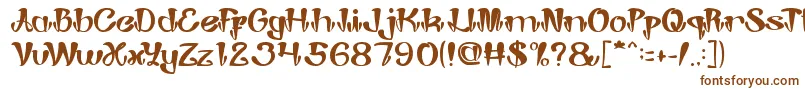 Шрифт JokerShoes – коричневые шрифты на белом фоне
