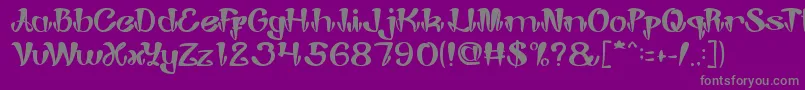 JokerShoes Font – Gray Fonts on Purple Background