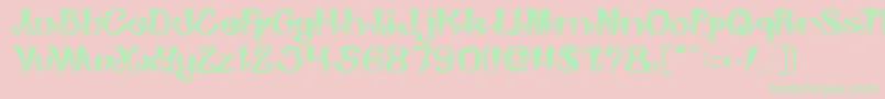 JokerShoes Font – Green Fonts on Pink Background