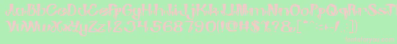 JokerShoes Font – Pink Fonts on Green Background