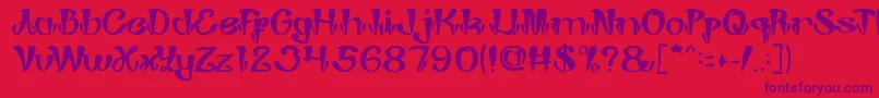 JokerShoes Font – Purple Fonts on Red Background