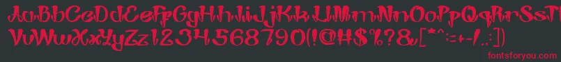 JokerShoes Font – Red Fonts on Black Background