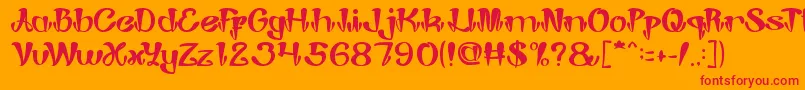 JokerShoes Font – Red Fonts on Orange Background