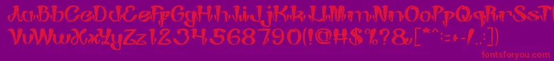 JokerShoes-Schriftart – Rote Schriften auf violettem Hintergrund