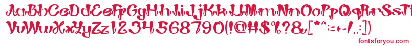 JokerShoes Font – Red Fonts on White Background