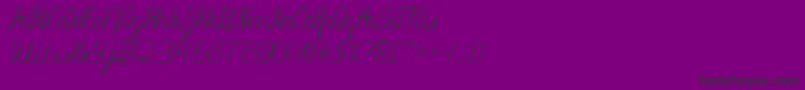 Czcionka SmileAtFace – czarne czcionki na fioletowym tle